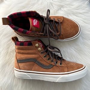 VANS SK8-HI MTE ALL WEATHER Glazed Ginger Brown Marshmallow Skate Suede Shoes